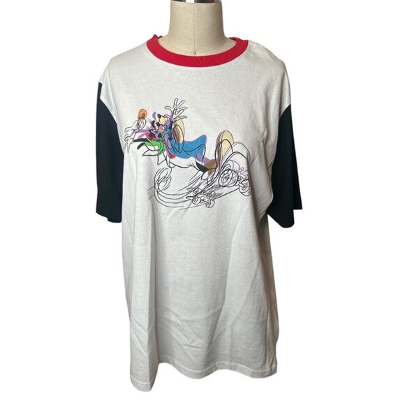 Noon Goons White Disney Goofy Oversized Tee Shirt Women's Size M NWOT - Picture 1 of 5